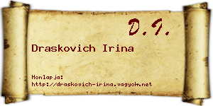 Draskovich Irina névjegykártya